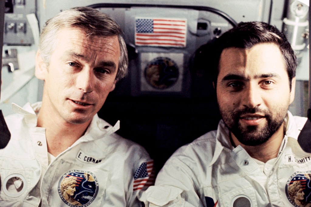 Astronaut Eugene A.  Cernan (left) and Harrison H.  Jack Schmidt was part of the famous Apollo 17 mission in 1972.
