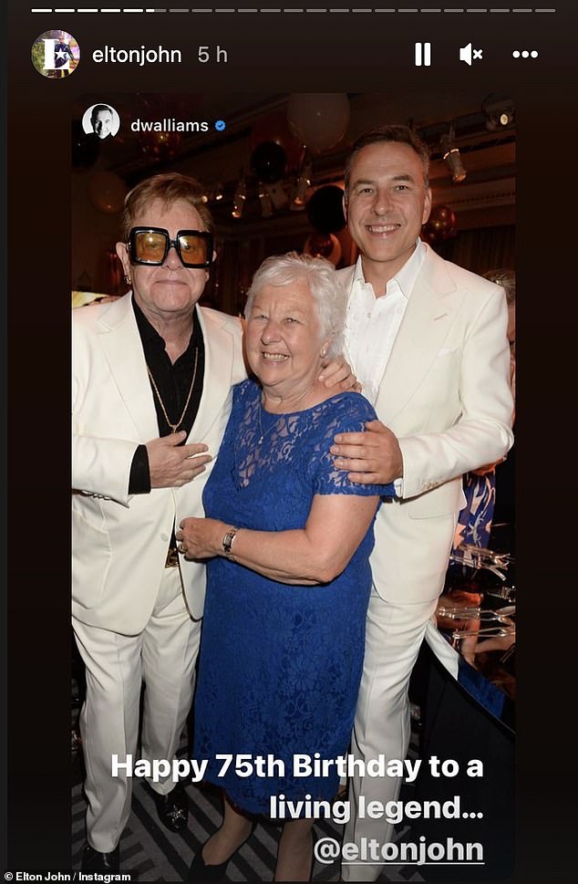 Celebrations: A slew of famous faces wished Elton's birthday, as David Walliams . posted 