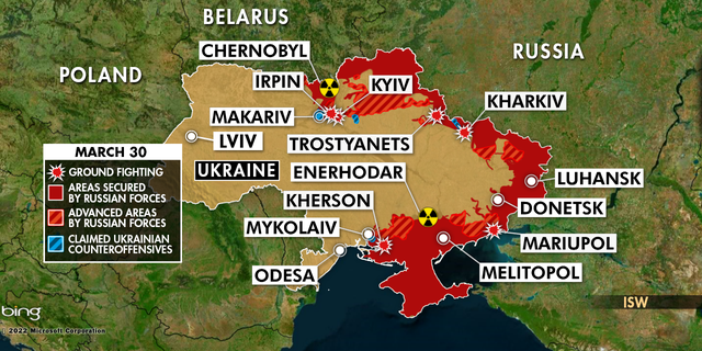 Current Russian military activity in Ukraine. 