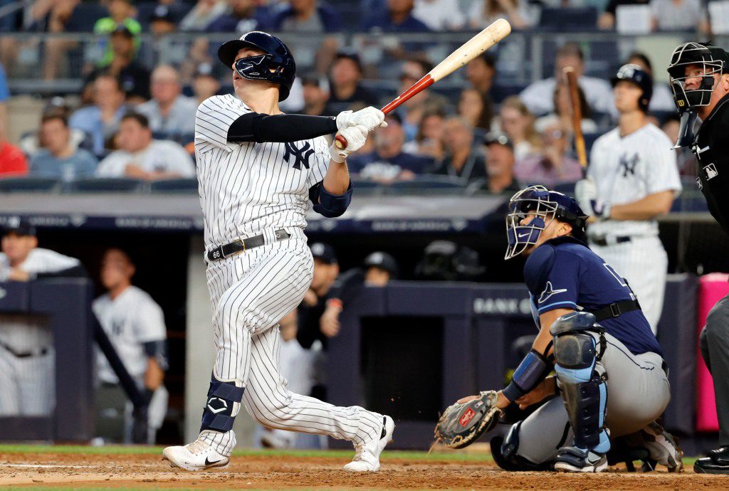 Kyle Higashioka belts Homer by three runs in the fifth inning of the Yankees win.