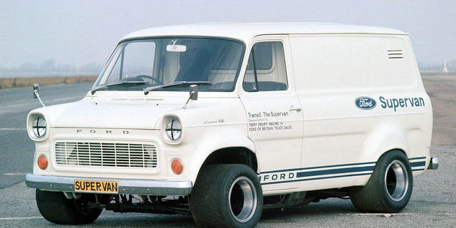 The 1971 SuperVan was built on the chassis of a Ford GT40 race car. 