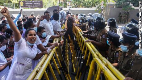 With Sri Lanka running out of fuel, doctors and bankers protested 
