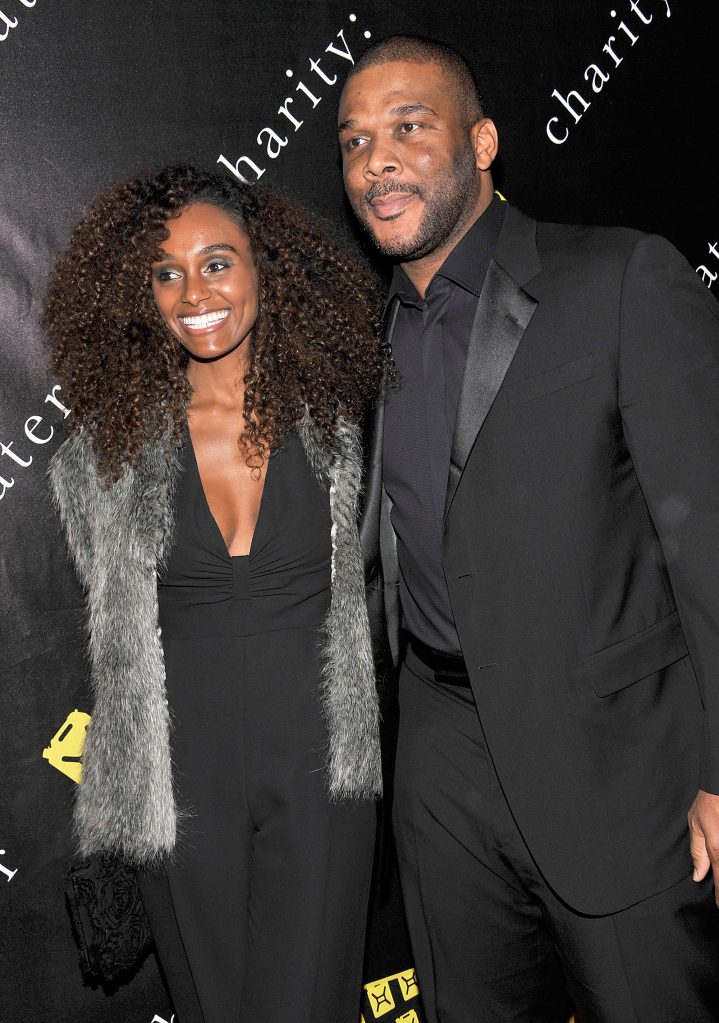     Model Jelila Bekele (left) and writer/director Tyler Perry attend the sixth annual charity event