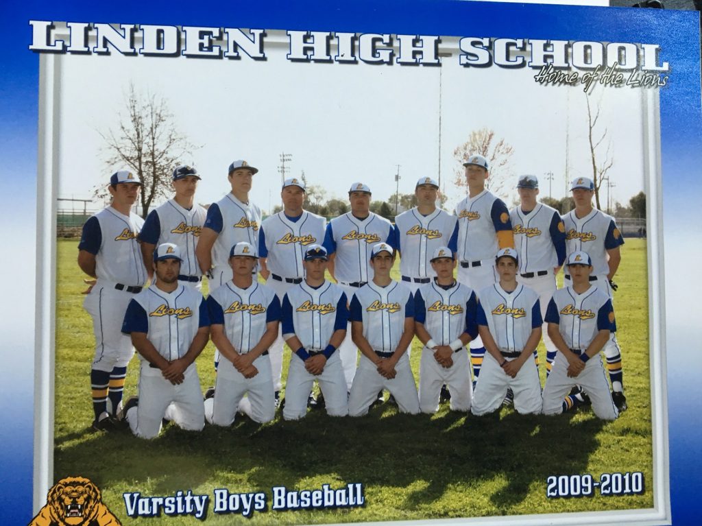 Aaron Judge towers above his Lynden High School baseball teammates.