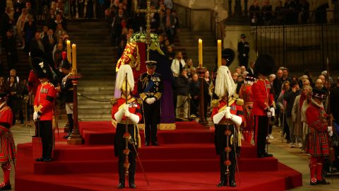 The Queen's children attend a vigil inside Westminster Hall in London, Britain, September 16, 2022.