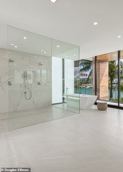 OPEN: Floor-to-ceiling windows have been added to the design of the most stunning mansion in Miami