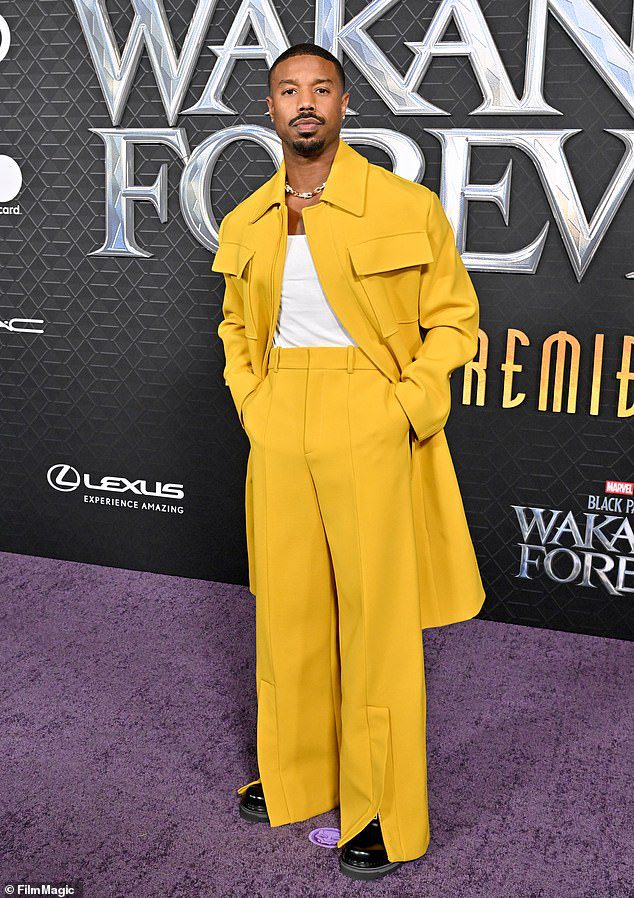 Briefing: Noah will be returned to screen by co-star Michael B Jordan in a brief appearance as Eric Stevens/Killmonger, the villain from the first movie (pictured October 2022)