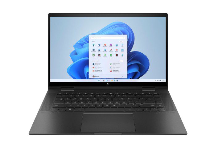 HP ENVY x360 2-in-1 Laptop on a white background.